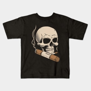 Skull with Cigarette Kids T-Shirt